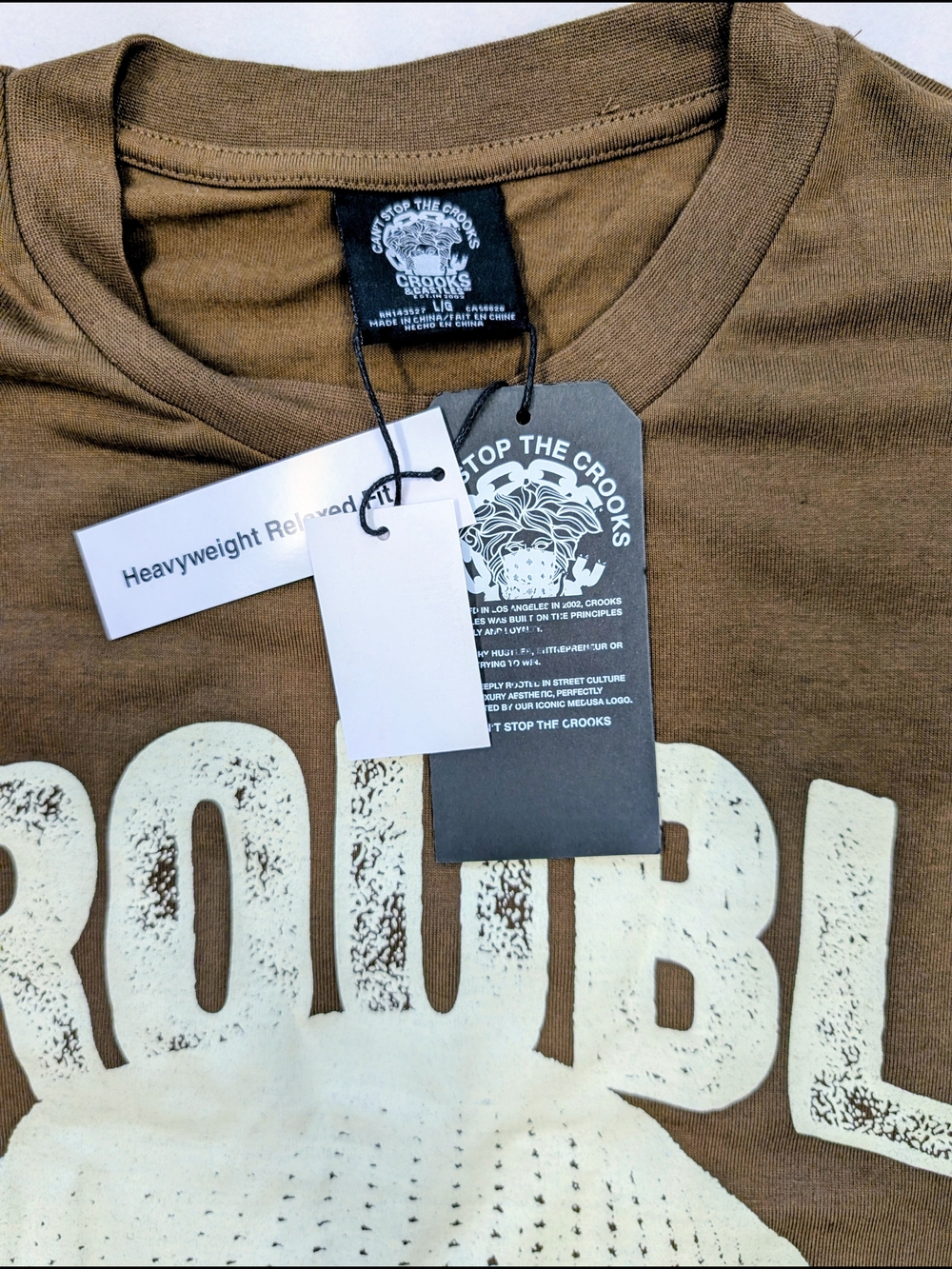 Crooks & Castles Trouble Mask Graphic Tee Streetwear Shirt NWT Men's L - Picture 5 of 6